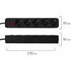 Сетевой фильтр Sonnen SPB-305, 3 м, 5 розеток, черный - 5