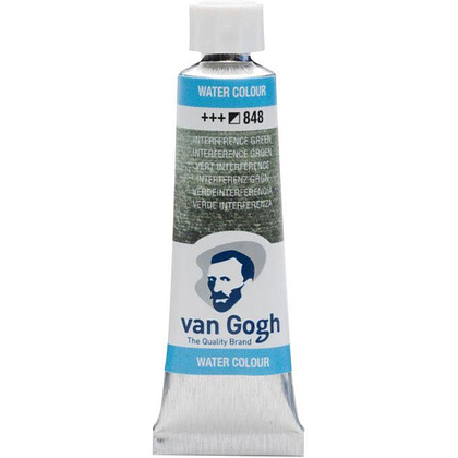 Краски акварельные "Van Gogh", 848 интерферентный зеленый, 10 мл, туба
