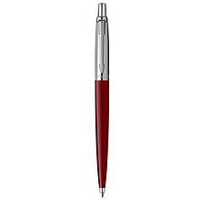 Ручка шариковая автоматическая "Parker Jotter Kensington Red CT", 0.7 мм, красный, серебристый, стерж. синий
