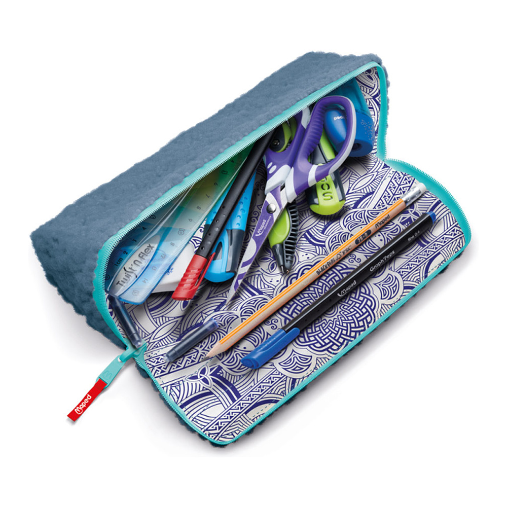 Пенал Maped "Open XXL", 1 отделение, голубой - 5