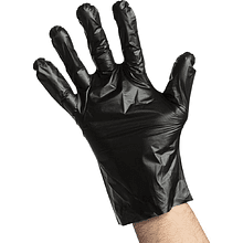 Перчатки ТПЭ одноразовые "Aviora", р-р M, 100 шт/упак, черный