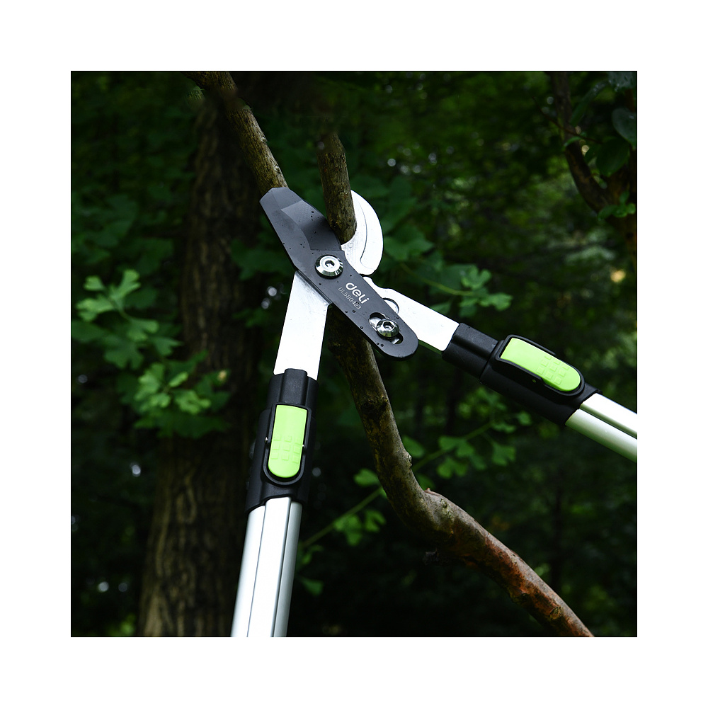 Секатор садовый "Deli", 630-870 мм, телескопический, черный, зеленый - 7