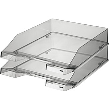 Модуль для бумаги горизонтальный "Han", прозрачный серый