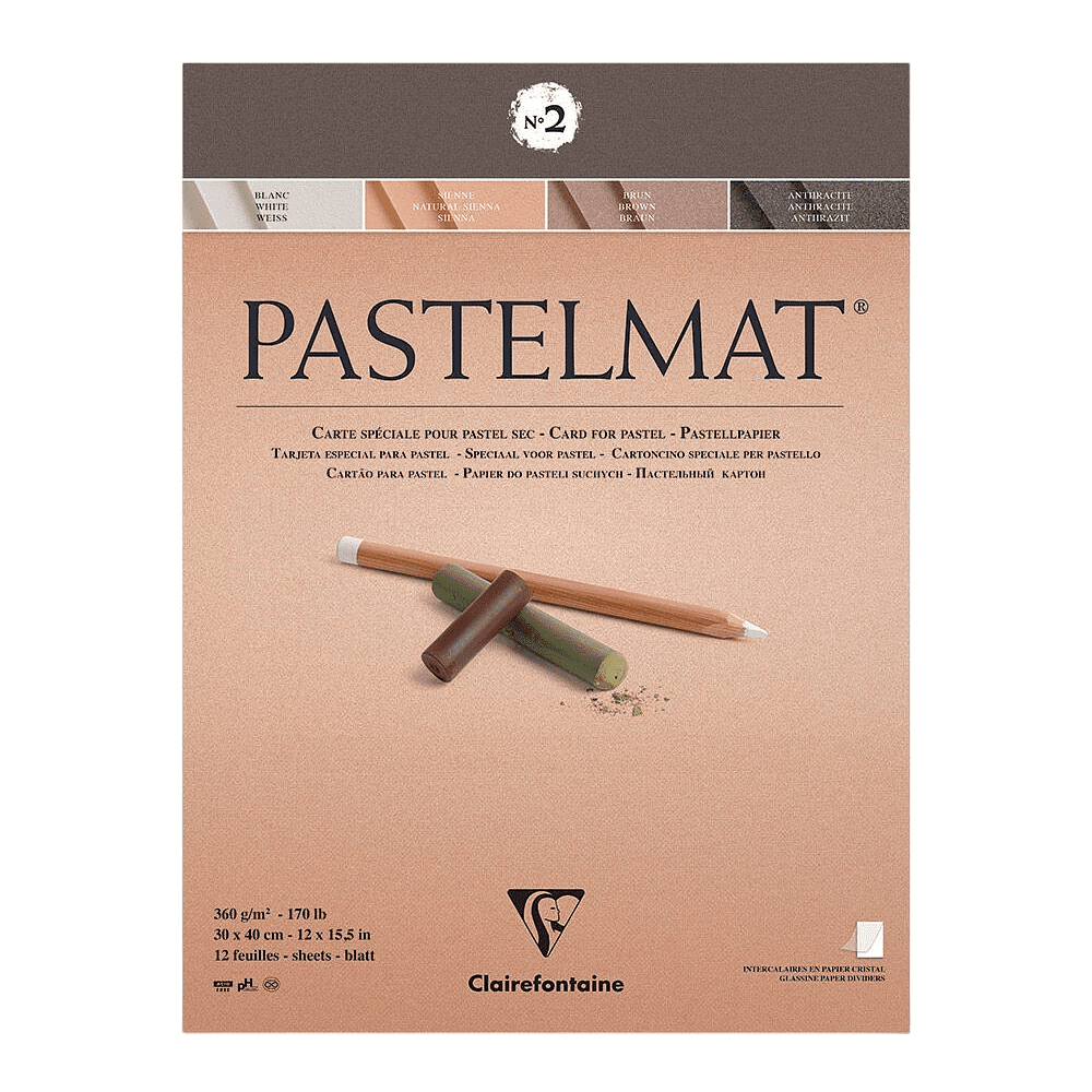 Блок бумаги для пастели "Pastelmat" №2, 30x40 см, 360 г/м2, 12 листов, 4 оттенка