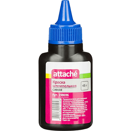Краска штемпельная "Attache", 45 г, синий