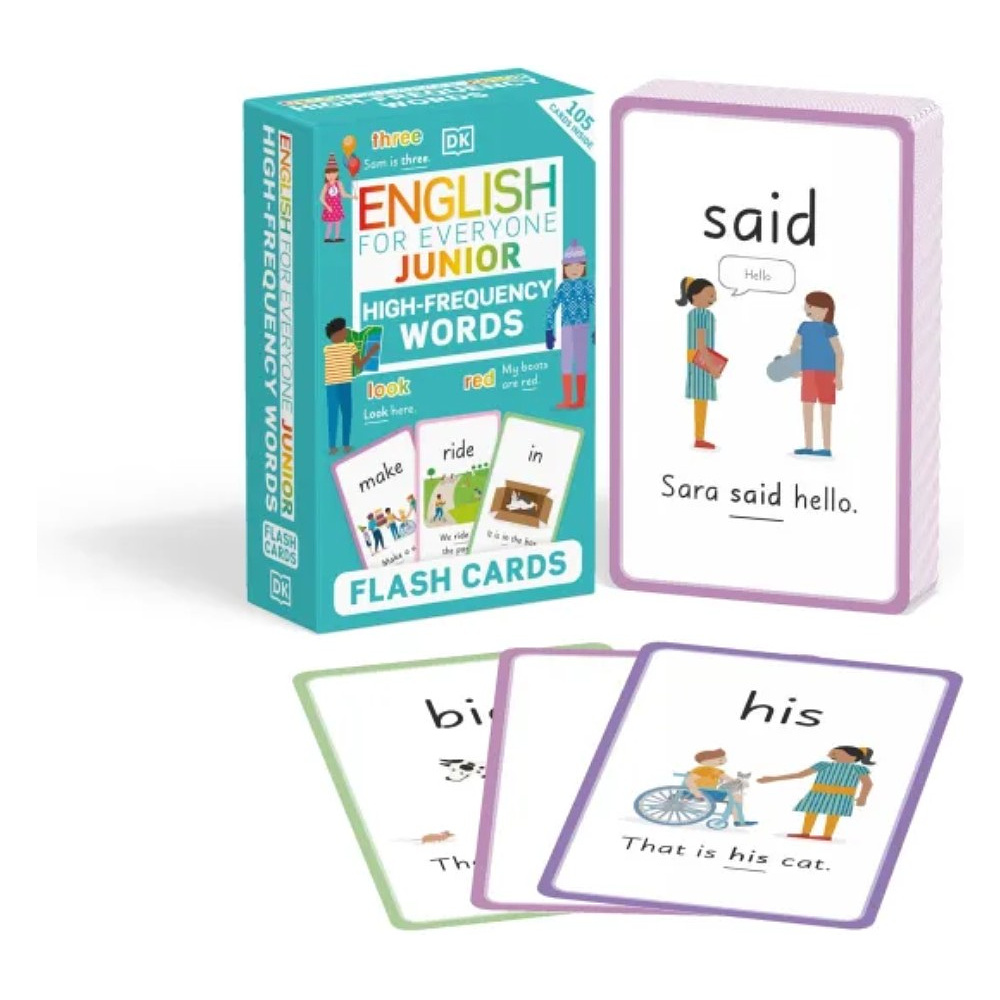 Карточки на английском языке "English for Everyone Junior: High Frequency Words Flash Cards"  - 2