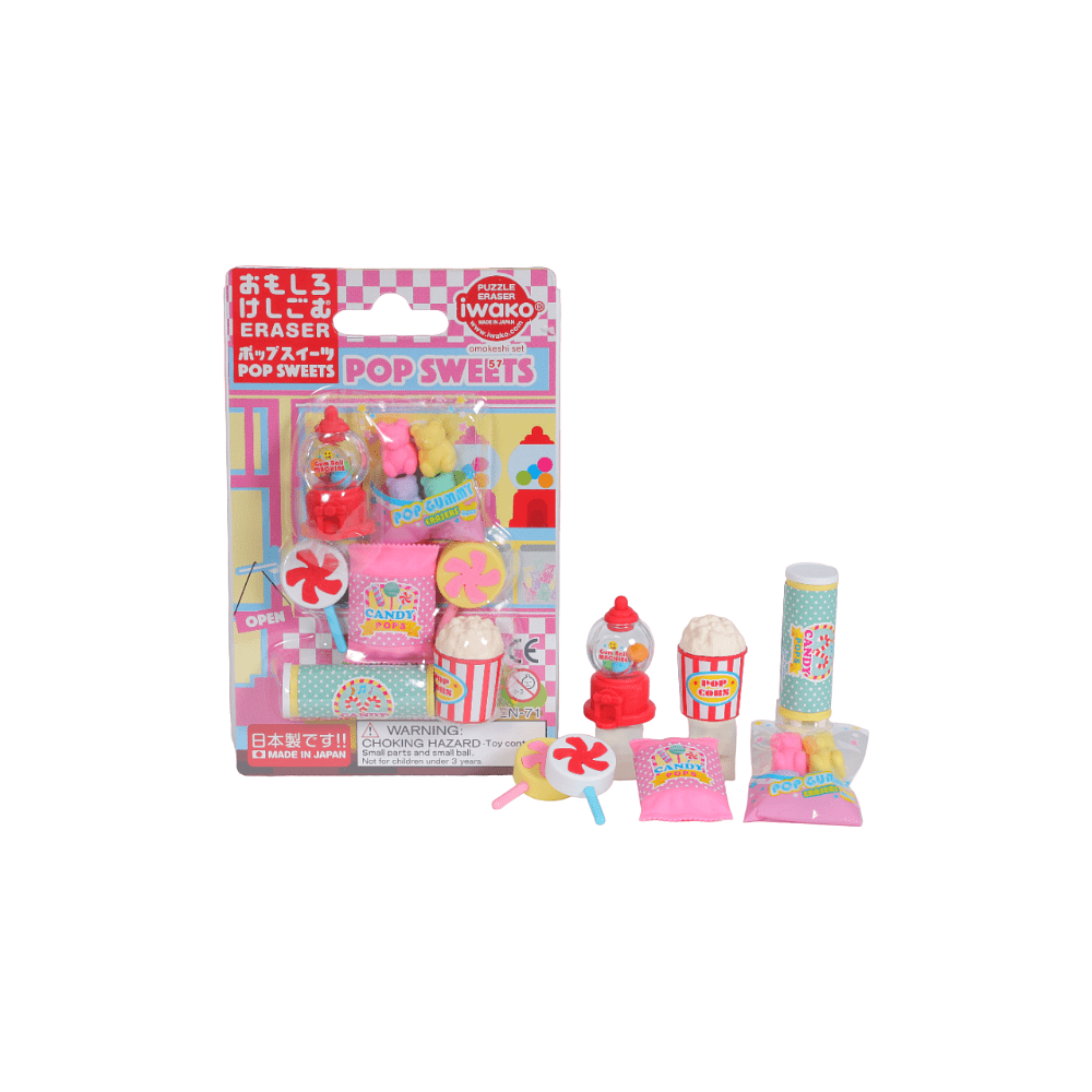 Набор ластиков "IWAKO Pop Sweets", блистер