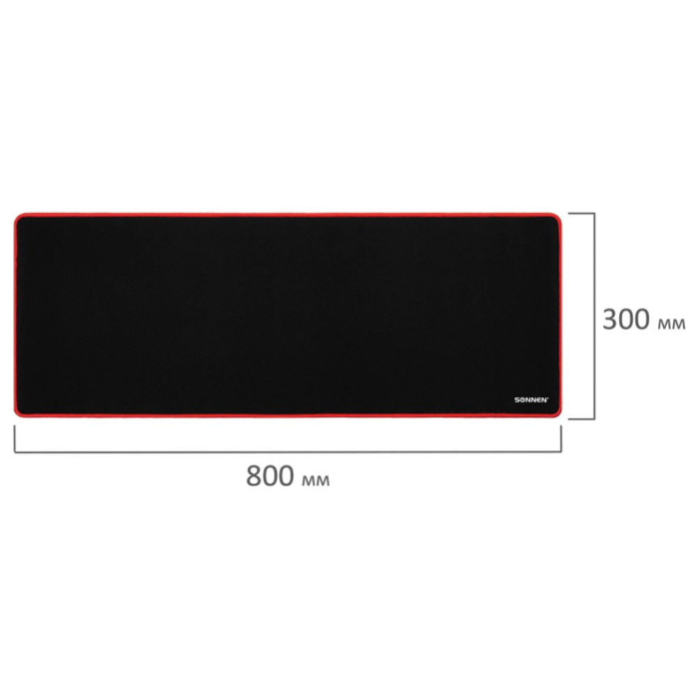 Коврик для мыши "Black Titan XL", 800х300х3 мм, ткань, черный - 6