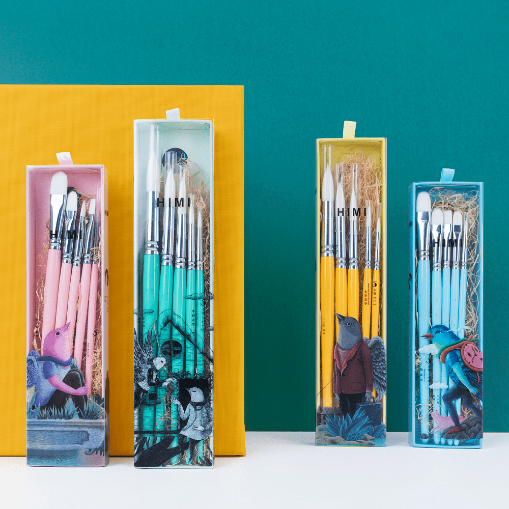 Набор кистей для рисования "Himi Miya Little Bird", синтетика, 5 шт - 15