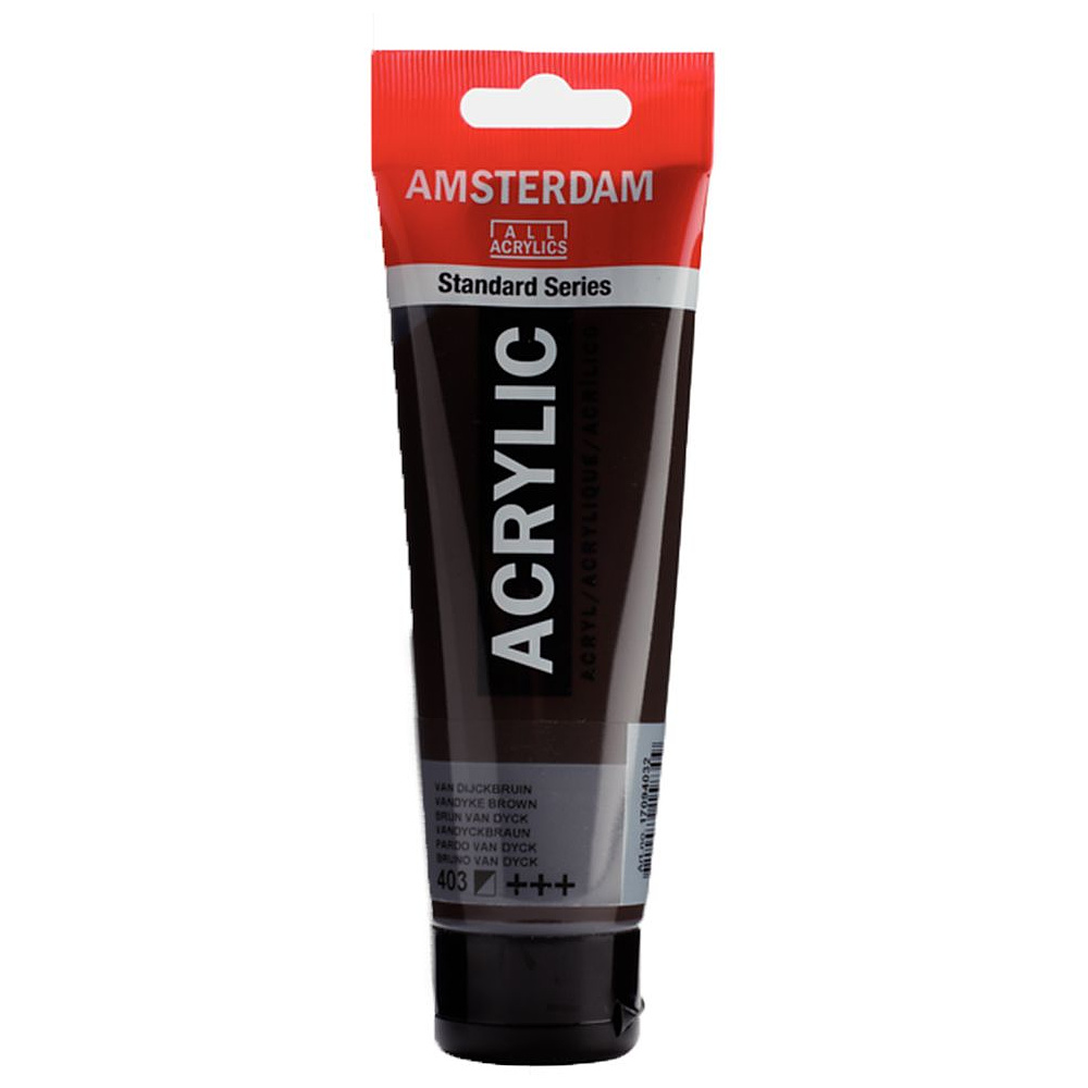 Краски акриловые "Amsterdam", 403 ван-дик коричневый, 120 мл, туба