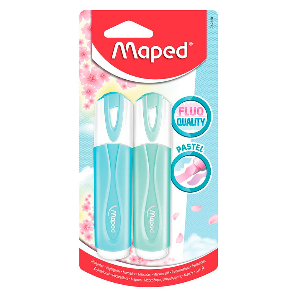 Маркер текстовый Maped "Pastel", 2 шт, ассорти