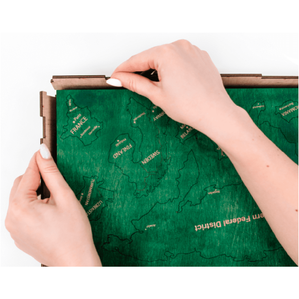 Декор на стену "Карта мира на английском языке" одноуровневый на стену, XL 3188, цветной, 72x130 см - 2