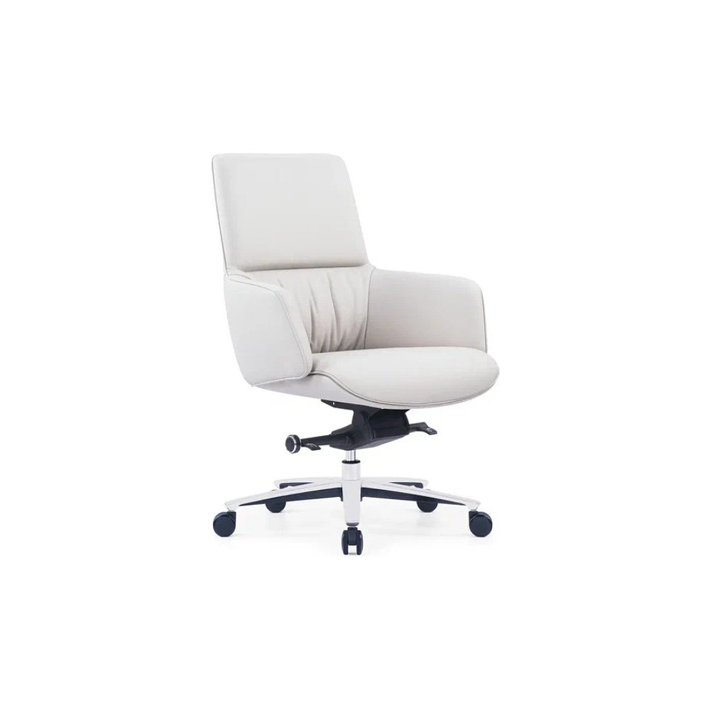 Кресло для руководителя SitZone CH-500B, кожа, алюминий, белый, -30%