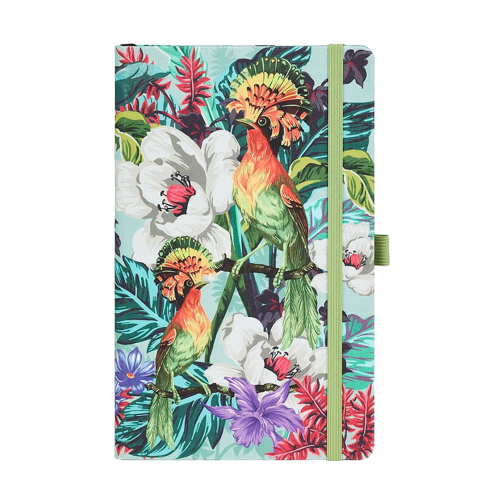 Блокнот "Eden exotic", А5, 96 листов, линейка, на резинке, разноцветный, зеленый - 2
