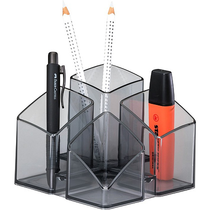 Подставка для канцелярских мелочей "Scala", прозрачно-серый - 2