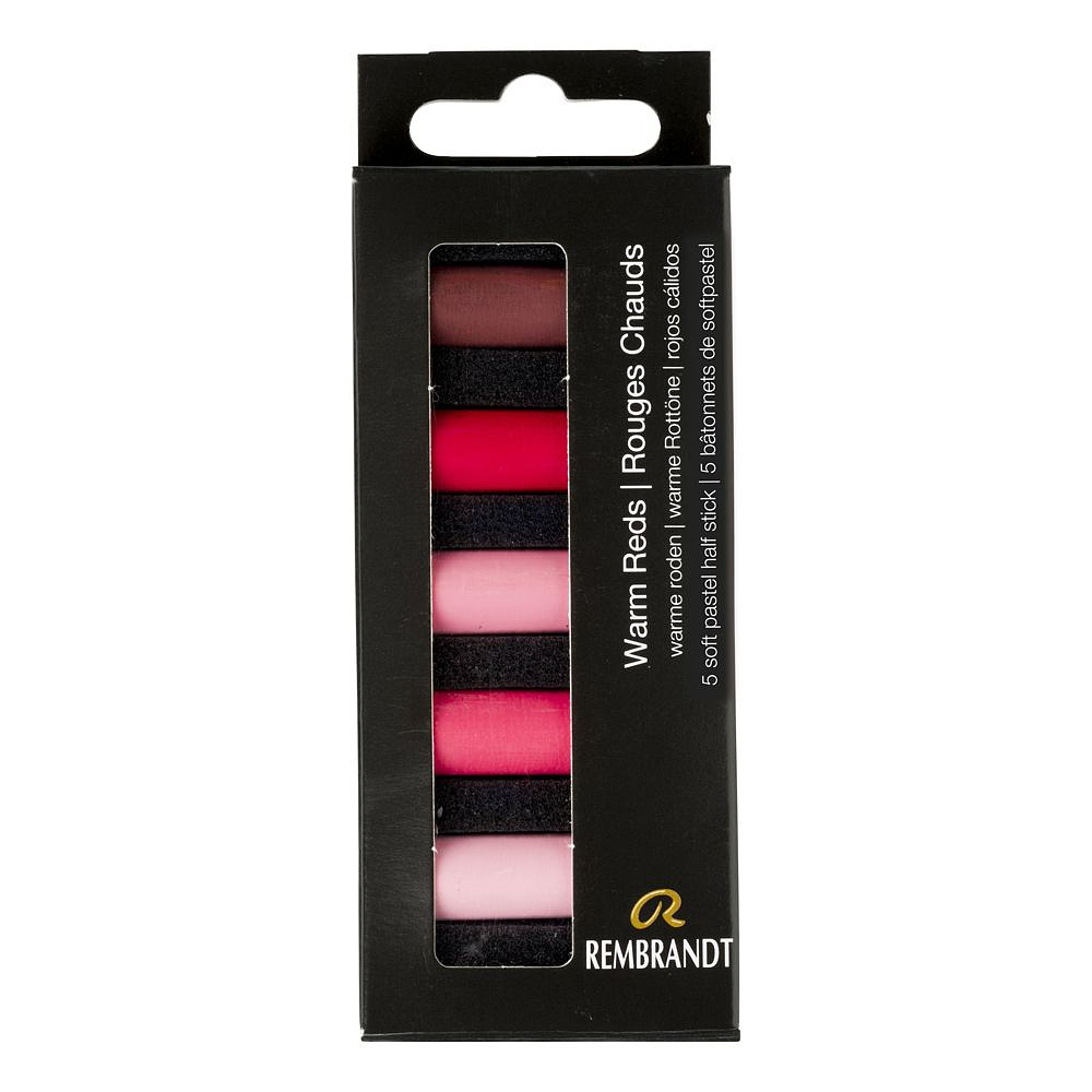 Набор мягкой пастели "Rembrandt Half Pastel", 5 цветов, теплые красные