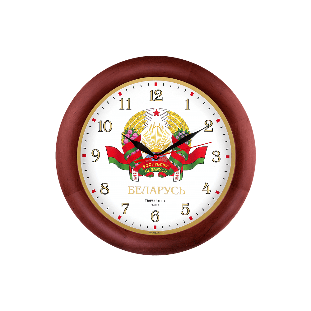 Часы настенные "988956", стекло, 300 мм, белый