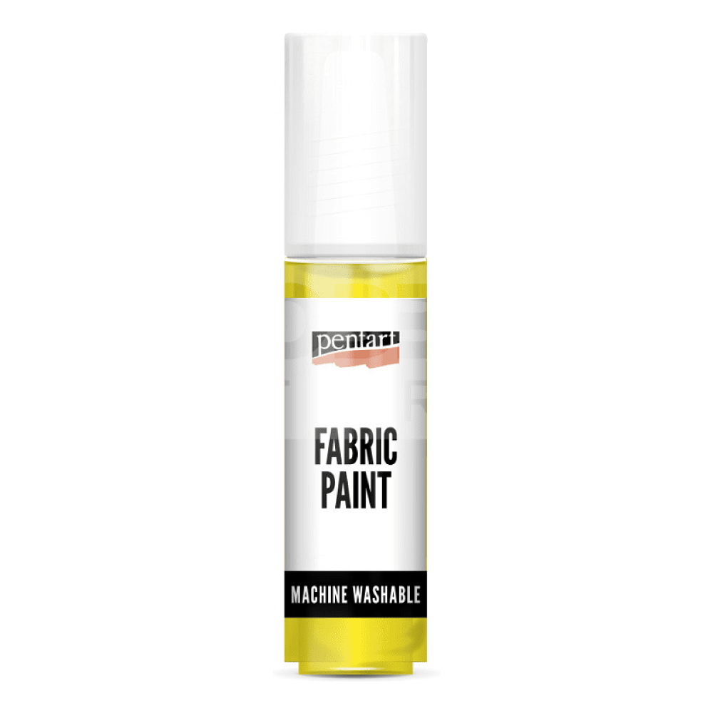 Краски для текстиля "Pentart Fabric paint", желтый, банка