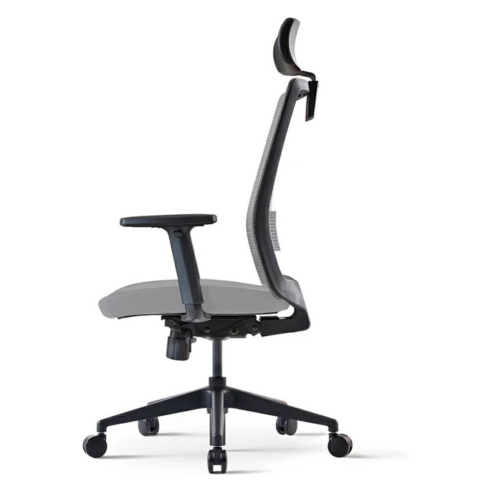 Кресло для руководителя Bestuhl "S30", сетка , ткань, пластик, серый - 3