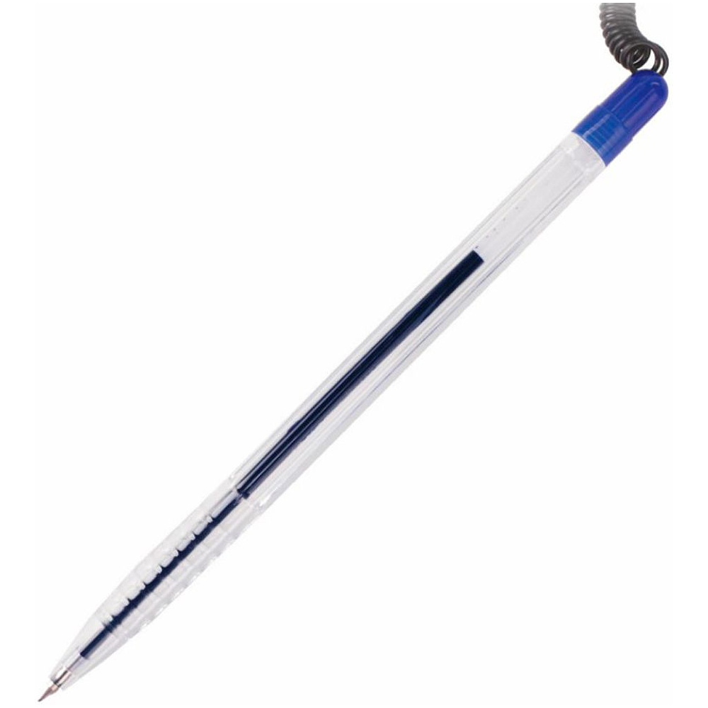 Ручка шариковая на подставке "Counter Pen", 0.5 мм, прозрачный, стерж. синий - 3