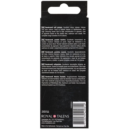 Набор мягкой пастели "Rembrandt Half Pastel", 5 цветов, теплые синие - 4