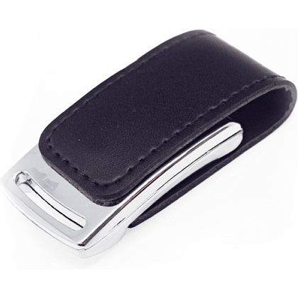 USB Flash 2.0 32 Gb VDL-014, метал, кож.зам., черный 