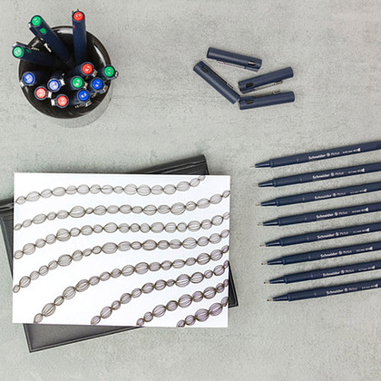 Ручка капиллярная "Schneider Fineliner Pictus", 0.7 мм, черный - 5