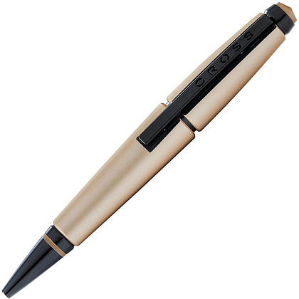 Ручка-роллер "Cross Edge Matte Hazelnut Lacquer", 0.7 мм, матовый шапань, черный, стерж. черный - 3