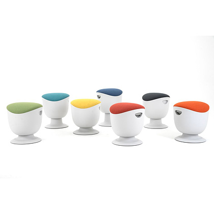 Стул для активного сиденья "Tulip", пластик, белый, зеленый - 3