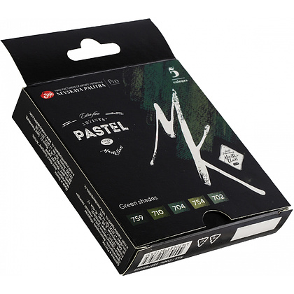 Пастель мягкая "Мастер Класс зеленые оттенки", набор 5 цветов - 2