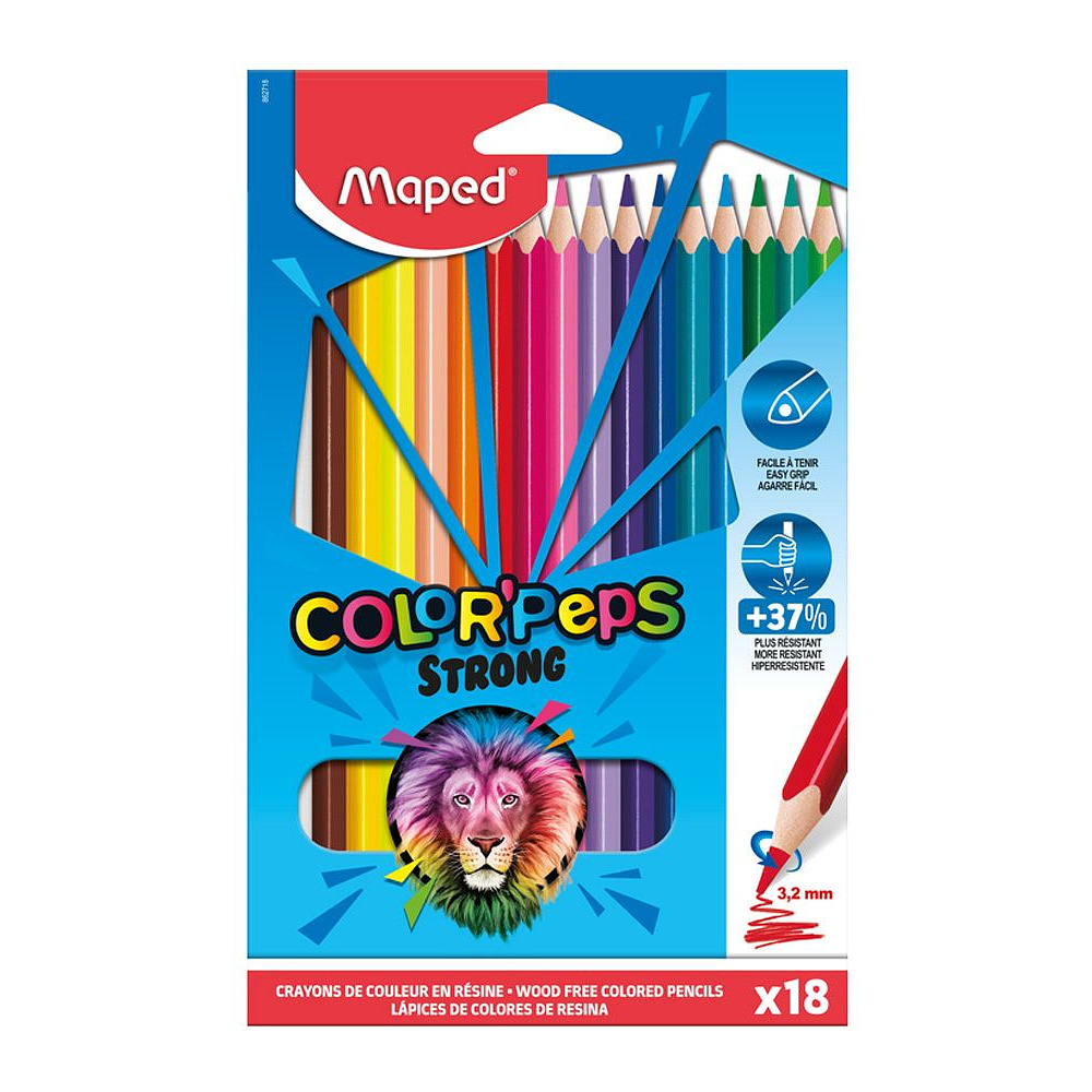 Цветные карандаши Maped "Color Peps Strong", 18 цветов