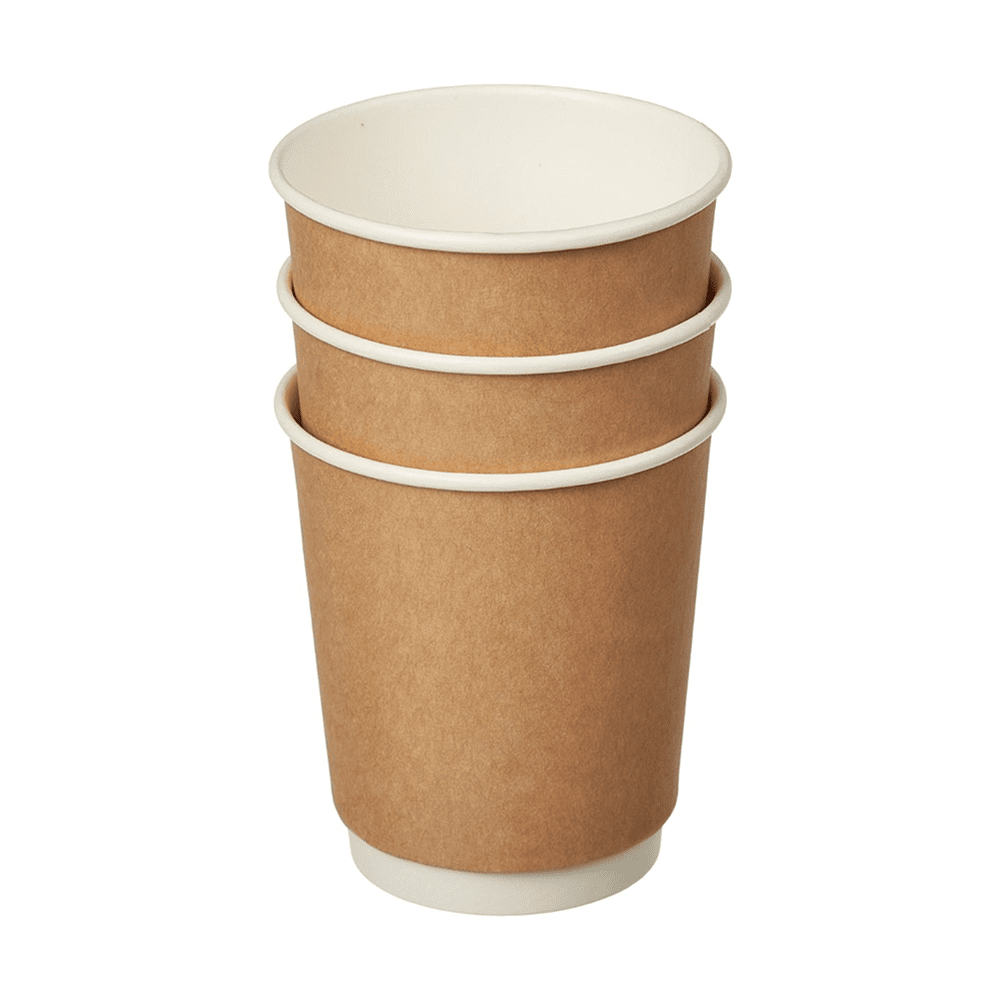 Стакан картонный, 24 шт, 250 мл, 2 слоя, крафт ECO - 3