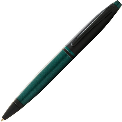 Ручка шариковая автоматическая "Cross Calais Matte Green and Black Lacquer", 0.7 мм, матовый зеленый, черный, стерж. черный
