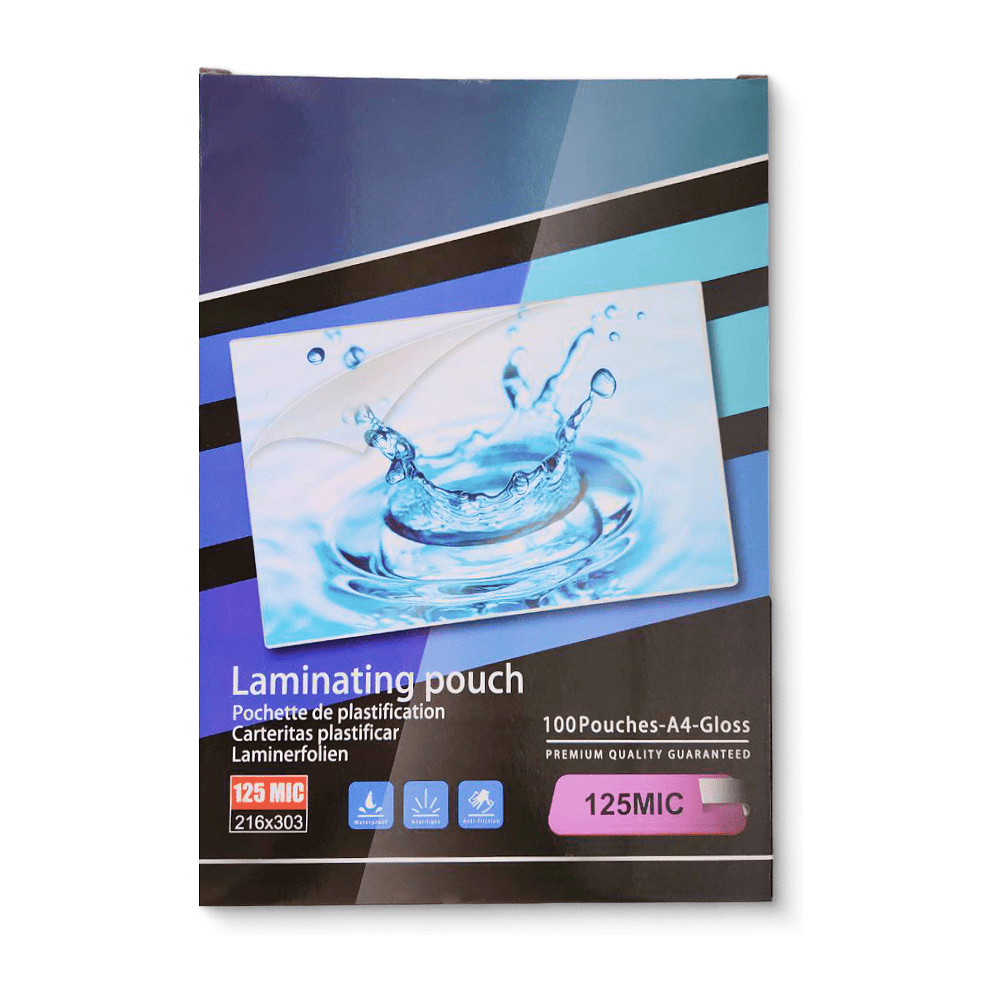 Пленка для ламинирования, А4, 125 мкм, 100 шт, глянцевая