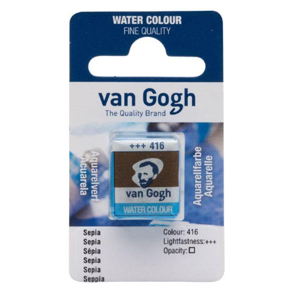 Краски акварельные "Van Gogh", 416 сепия, кювета