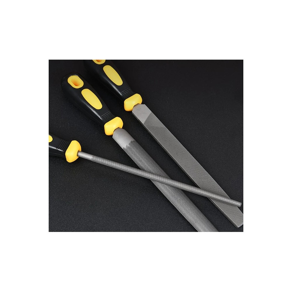 Набор напильников Deli YS EDL352083, 3 шт, 200 мм, черный, желтый - 4