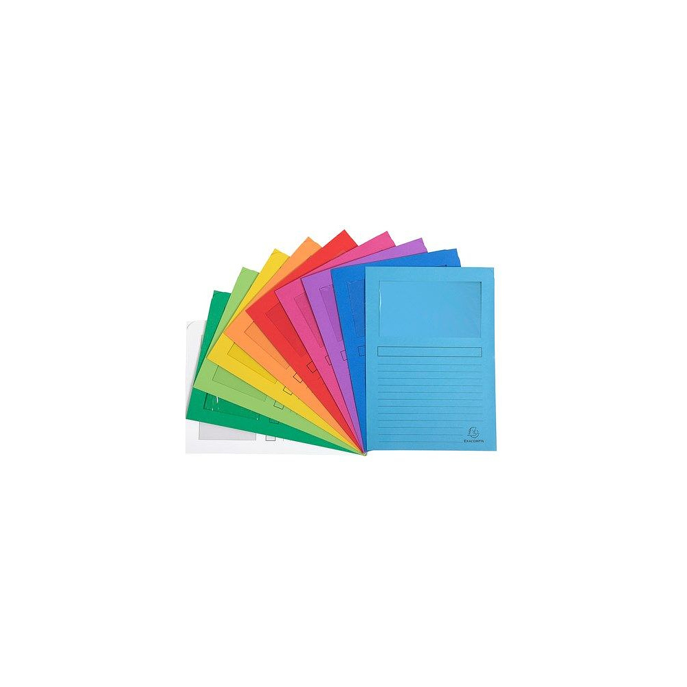 Папка-уголок c окном "Forever", A4, 160 мк, картон, ассорти