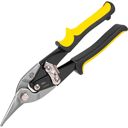 Ножницы по металлу Deli YS EDL20031, 250 мм, левый рез, черный, желтый