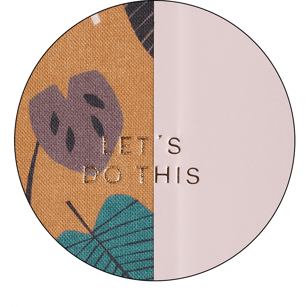 Блокнот Miquelrius "Autumn Leaves Ochre-Pink", А5, 96 листов, в точку, охра, розовый - 2