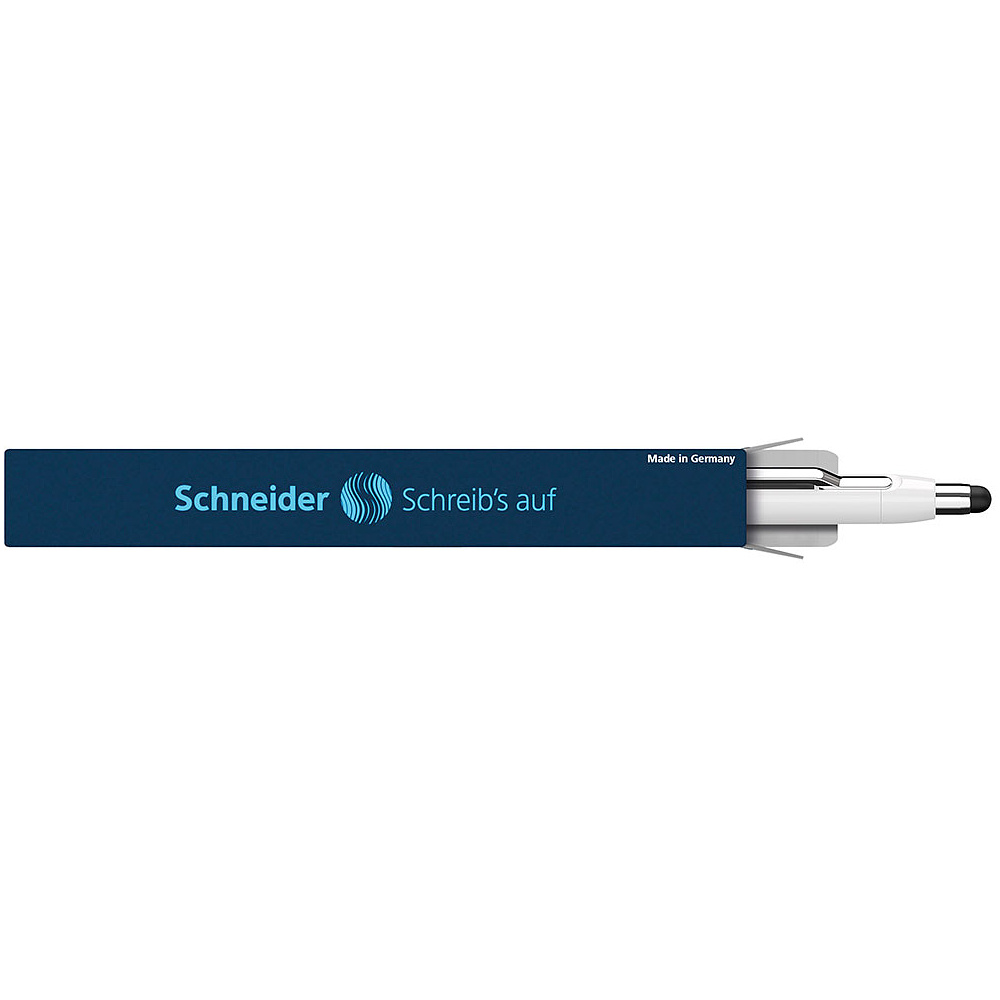 Ручка шариковая автоматическая "Schneider Senator Epsilon Touch", белый, серебристый, стерж. сини - 4