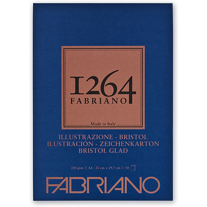 Блок-склейка бумаги для графики "Fabriano. 1264", 21х29,7 см, 200 г/м2, 50 листов