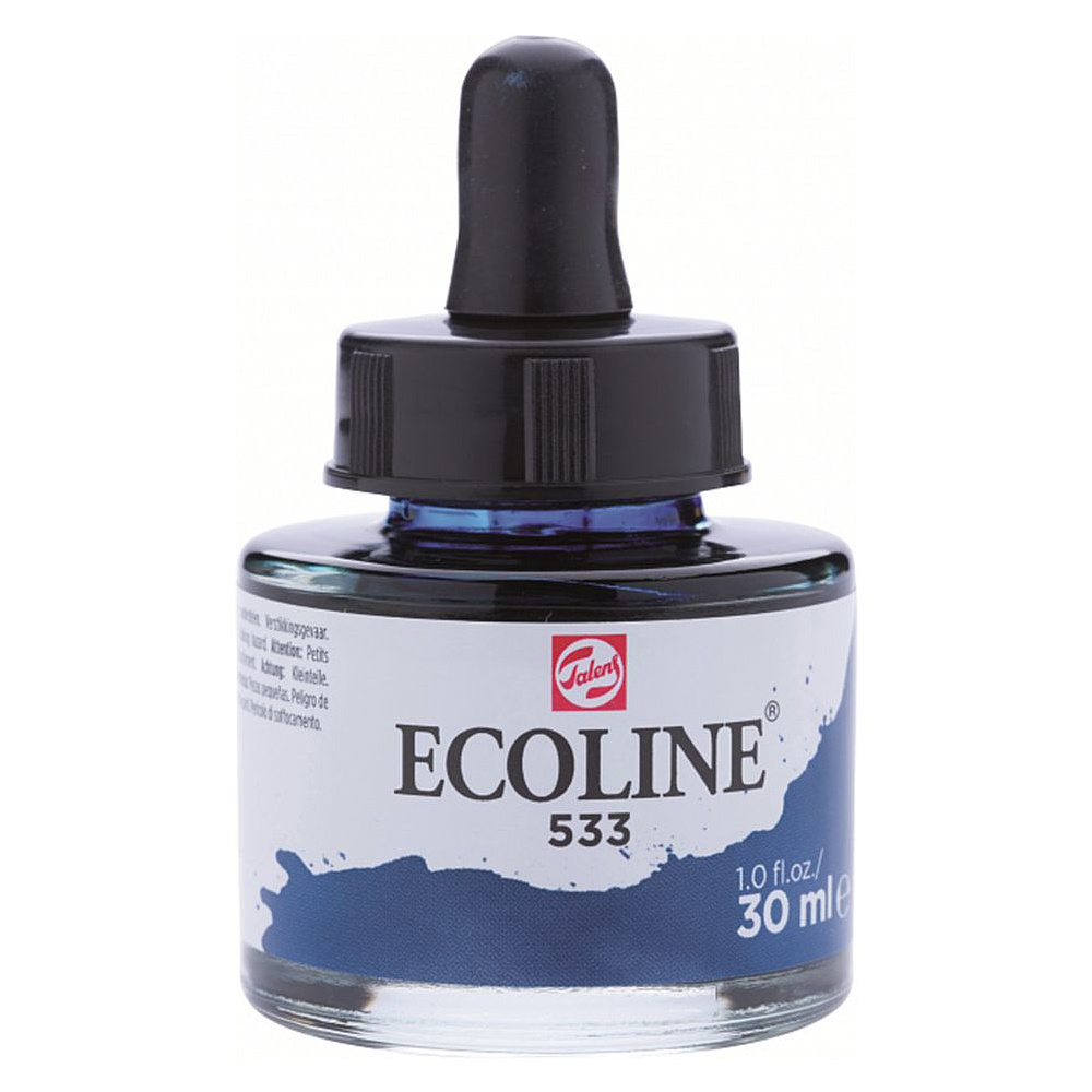 Жидкая акварель "ECOLINE", 533 индиго, 30 мл