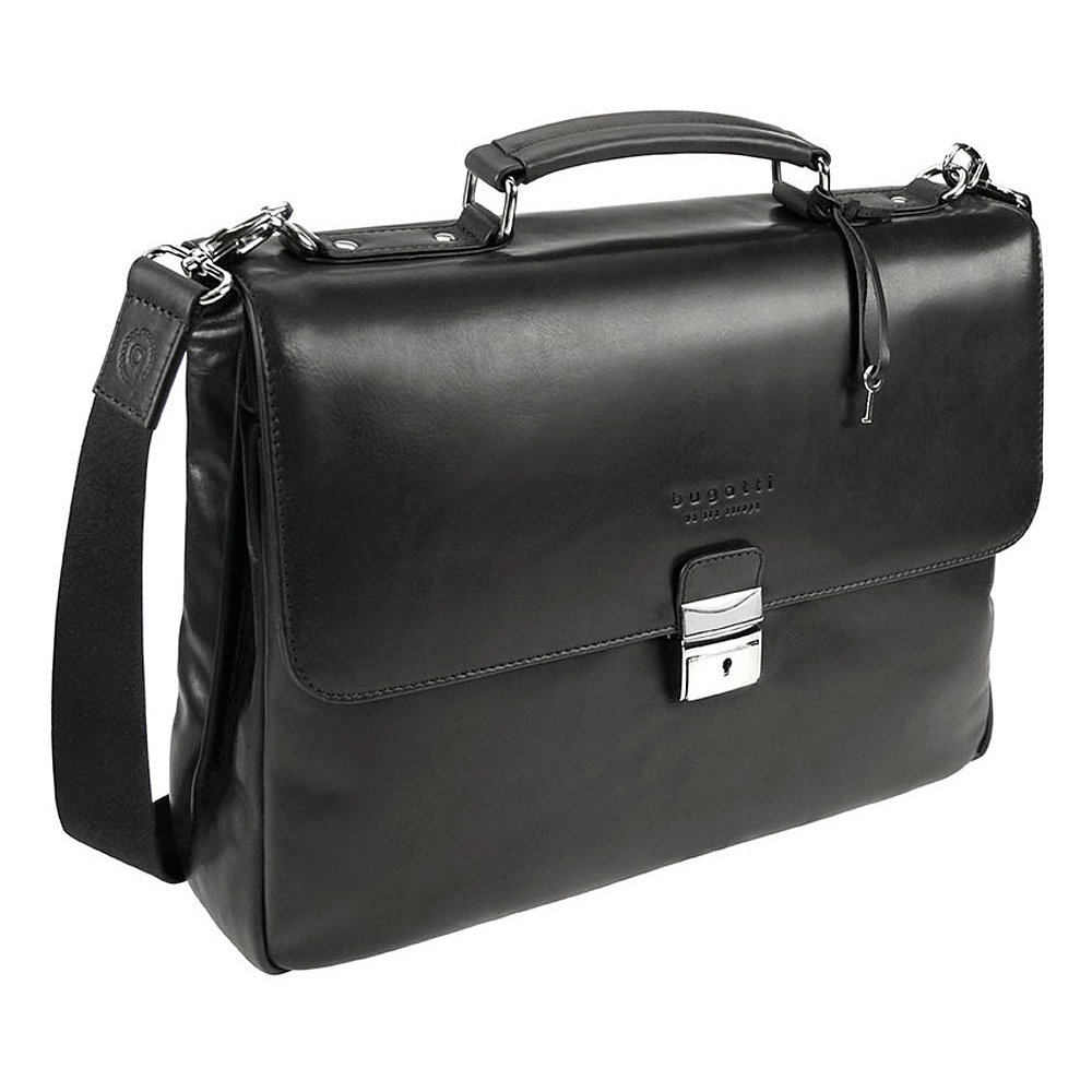 Портфель для документов "Romano", кожа, черный