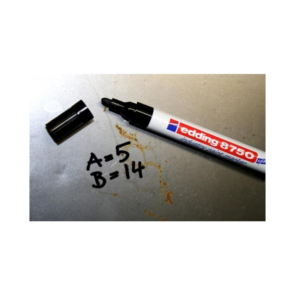 Маркер перманентный на нитрокраске Edding "8750", красный - 2