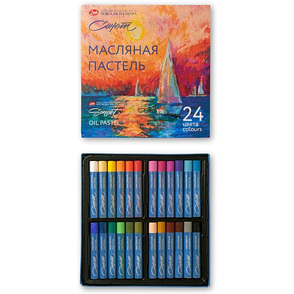 Пастель масляная "Сонет", набор 24 цветов, пласт. ложемент - 3