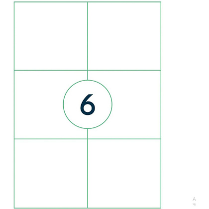 Самоклеящиеся этикетки универсальные "Rillprint", 105x 99 мм, 100 листов, 6 шт, белый - 2