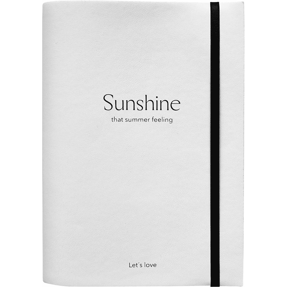 Ежедневник недатированный "Sunshine", А5, 2025, на резинке, белый