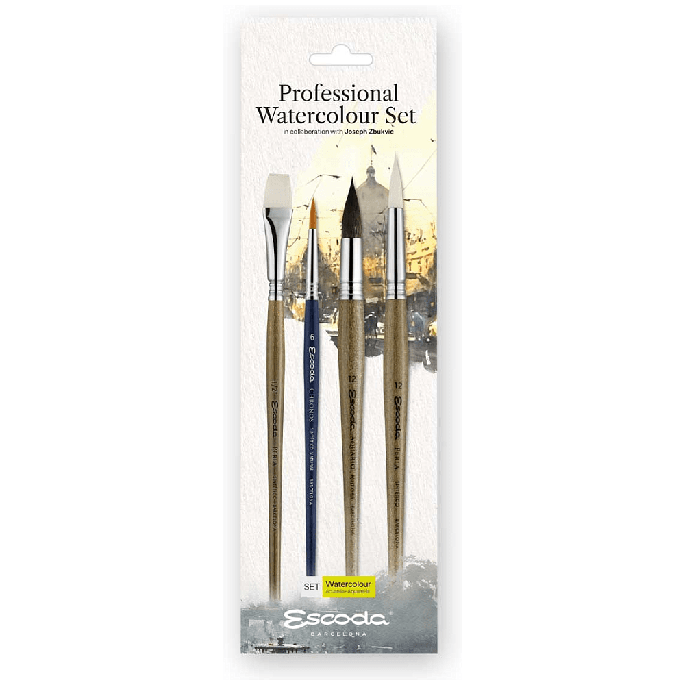 Набор кистей "Escoda. Professional watercolor set", набор 4 шт