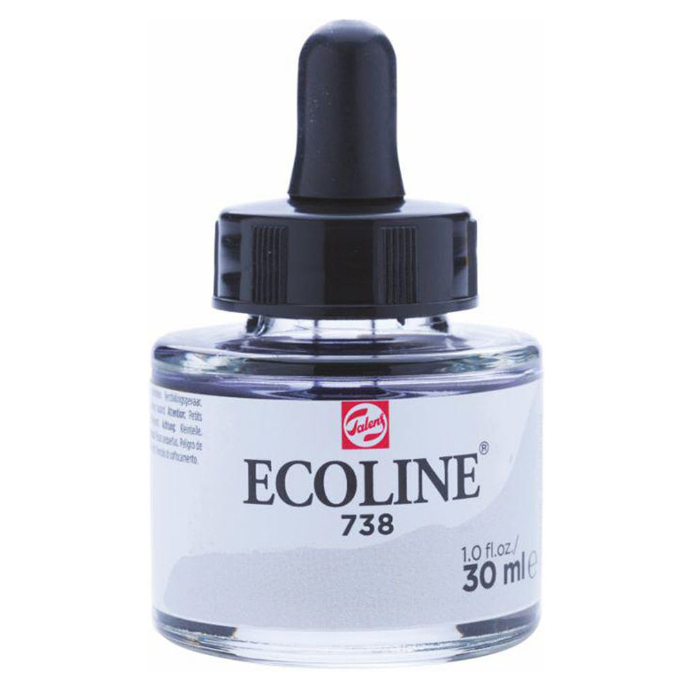 Жидкая акварель "ECOLINE", 738 холодный серый светлый, 30 мл