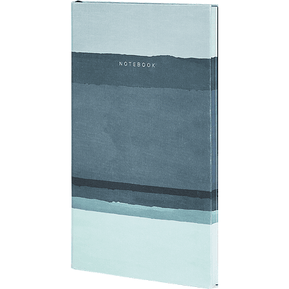 Блокнот "Stripes shadow", А5, 96 листов, линейка, голубой, срез разноцветный